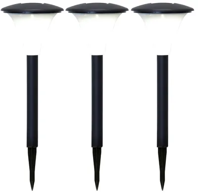 Produktbild von Best Season LED-Solar-Pathlights, 3er Set, je 37,5 x 11 cm je 1 warm white LED, Solarpanel, incl. Akku.,outd., 479-54