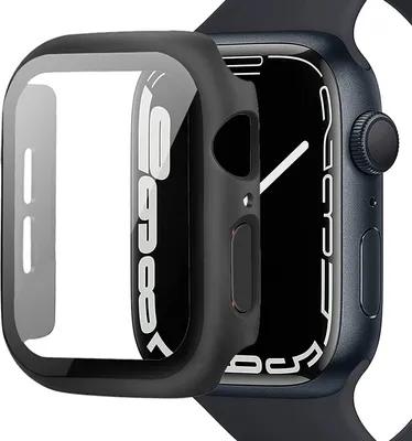 Produktbild von Pouzdro pro Apple Watch Series 7 45mm Pouzdro Ochrana displeje 360° TPU kryt iWatch Cover Black