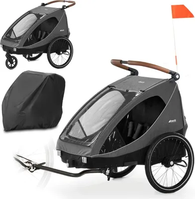 Produktbild von Hauck 2in1 Fahrradanhänger Dryk Duo für 2 Kinder