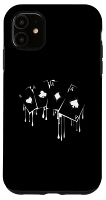 Immagine prodotto di Custodia per iPhone 11, design carte da gioco, ideale per gli appassionati di poker