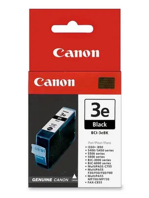 Obrázok produktu pre Canon BCI-3EBK, 2-pack, Čierna, Atrament na pigmentovej báze, 2 kusov, 3000 strany, Viacnásobné balenie