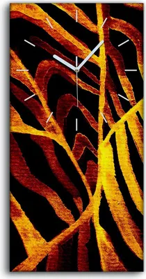 Produktbild von Küchenuhr Bürouhr Leinwand Uhr Geräuschlos 30x60 Malerei Abstrakte Kunst - weiße Hände