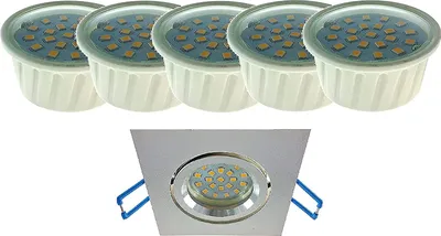Produktbild von 5er Set 3 Watt LED Modul dimmbar 3000K nur 30mm Einbautiefe 12 Volt dimmbar