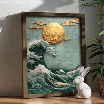 Productafbeelding van Wallity, AI138, Decoratief MDF-schilderij met lijst, meerkleurig, 100% MDF, 35 x 47 x 3,5 cm