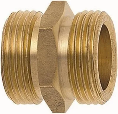Image de Mamelon fileté en laiton 19mm (3/4\") x 25mm (1\") réduit