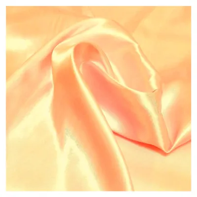 Produktbild von Glanz Satin | Modestoff Dekostoff Kostümstoff Stoffe zum Nähen Meterware Dekorieren | Gardinenstoff Vorhangstoff Hochzeitsstoff Glitzer Satinstoffe/Nähstoffe 110 cm breit (Apricot)