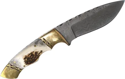 Produktbild von Trachtenmesser Damascus messer handgeschmiedet Hirschhorn horngriff