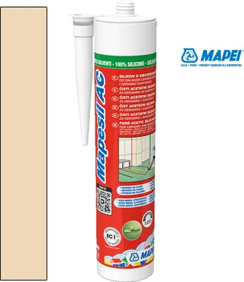 Produktbild von MAPEI® MAPESIL AC 1-Komponenten Fugen-Silikon 132 beige 310 ml zum Abdichten mit BioBlock® ANTISCHIMMEL