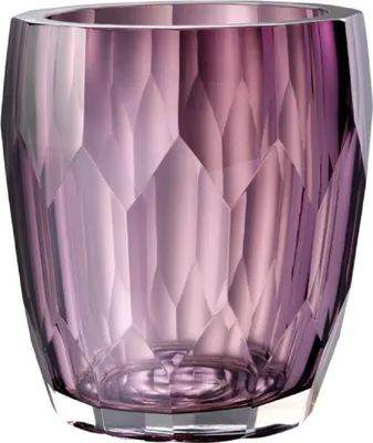 Produktbild von Casa Padrino Luxus Deko Glas Vase Lila Ø 12 x H. 14 cm - Luxus Qualität