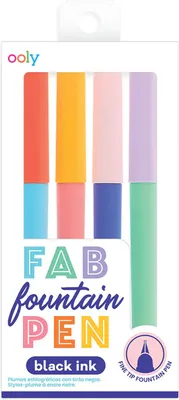 Produktbild von Ooly Fab Kugelschreiber – Set mit 4 Stück – Hochwertige Schulartikel