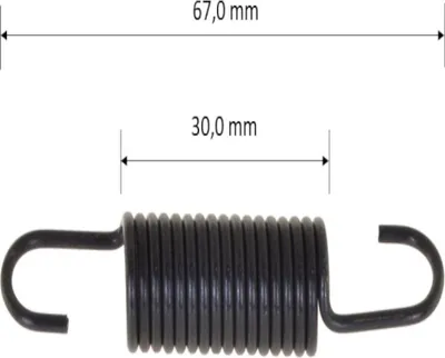 Produktbild von Auspufffeder, 67mm, schwarz