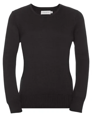 Produktbild von Russell Collection Damen Strickpullover mit V-Ausschnitt FK732 (M) (Kohle Melliert)