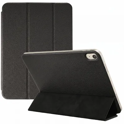 Image de Étui à rabats Accezz Leather Trifold pour Apple iPad 11 (2025) 11 pouces A16 / iPad 10 (2022) 10,9 pouces - Noir