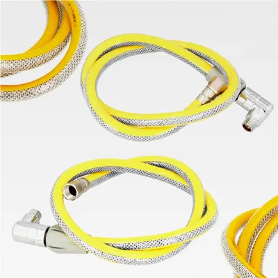 Produktbild von Flexibler Gasschlauch mit Schnellkupplung 1/2''IG x 1/2''AG 1000 mm für Propan-Butan