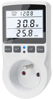 Energiemessgerät mit 11 Modi, LCD-Display, 3680 W