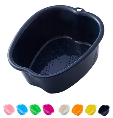Productafbeelding van Voetenbad - Voetbadkuip - Grote spa-kom - 33 x 37 x 15 cm - Zwart - Voor thuis