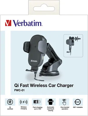 Image de Chargeur rapide sans fil, voiture, Qi, 9V/12V, FWC-01