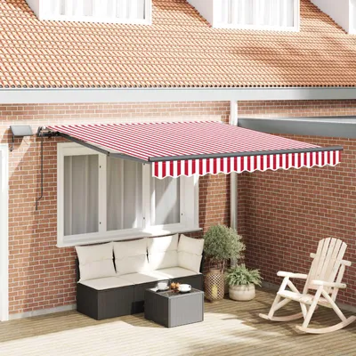 Zdjęcie produktu dla Maison Exclusive – markiza rozwijana, czerwono-biała, 350 x 250 cm