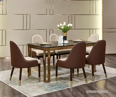 Produktbild von Esstisch Stühle Esszimmer Set Essgruppe Moderner Tisch 7tlg Set Stuhl Tisch Neu