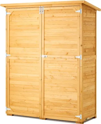 Produktbild von Hochwertiger Geräteschuppen Geräteschrank 1400x600x1715mm - Gerätehaus Gartenschrank für effektive Aufbewahrung - Robuster Lagerplatz im Freien