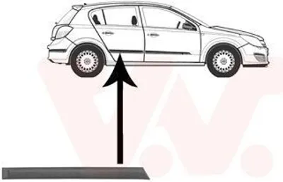 Produktbild von VAN WEZEL Zierleiste für die Tür Hinten Rechts Leiste für OPEL Astra H Schrägheck (A04) 3745406