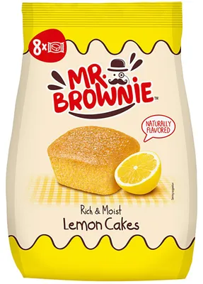 Immagine prodotto di Mr Brownie Lemon Cakes 8 tortine al limone confezionate singolarmente da 200g