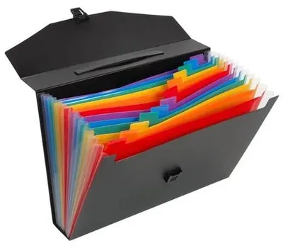 Obrázok produktu pre Harmoniková taška, PP, 12 priehradiek, VIQUEL "RainbowClass", čierna