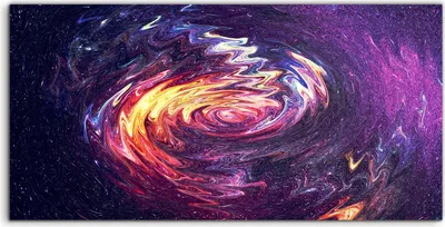 Produktbild von Coloray Acrylbild 120x60  Wandbild Acrylbilder Abstrakte Galaxie Aquarell Farbig