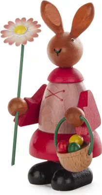 Produktbild von Osterhäsin mit Blume Höhe 11cm NEU