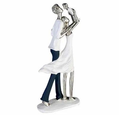 Produktbild von Casablanca by Gilde Dekofigur Skulptur Elternglück weiss, silber H. 35 cm,79985
