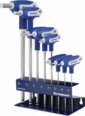 Produktbild von Stiftschlüsselsatz 8-tlg.SW 2-10 Quergriff,Kugelkopf,Seitenabtrieb