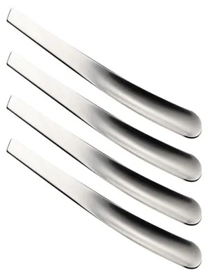 Produktbild von 4 Stück Edelstahl Eierlöffel 10,7x1,5cm Küchenbesteck mit glatter Oberfläche für Frühstück, Kaffee und Dessert, spülmaschinenfest