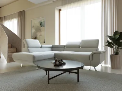 Produktbild von LetSit Ecksofa Siena L Raven Links Freistehendes Loungesofa Bequemes Ecksofa mit Schlaffunktion Schmutzabweisend Für Wohnzimmer Schlafzimmer Beige
