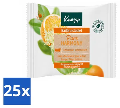 Produktbild von 25 x Kneipp Badbruistablet Orangenblüte Lindenblüte - Vorteilspackung - 25 Stücke
