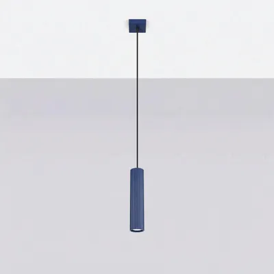 Produktbild von Pendelleuchte KARBON 1 ultramarin 1xGU10 10W Aluminium 118x8x8cm Sollux Lighting