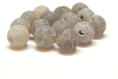 Achat-Edelsteinkugeln 4 mm, matt, 50 Stück, grau