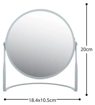 Produktbild von Spirella Kosmetikspiegel Akira Metall 5-fach vergrößert, eisblau matt