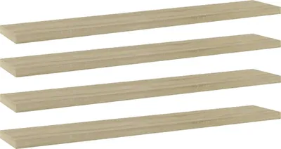 Produktbild von Bücherregal-Bretter 4 Stk. Sonoma-Eiche 60x10x1,5 cm
