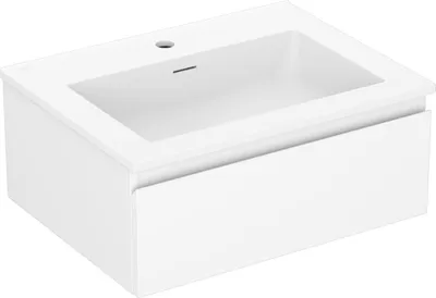 Produktbild von Mexen Orio Badezimmerschrank 60 cm mit Waschbecken Otis, 1 Schublade, weiß matt - 91A10-06023-1-BF01-W18M01