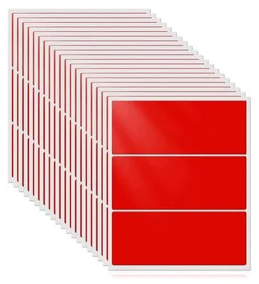 Zdjęcie produktu dla Etykiety samoprzylepne czarne prostokątne 102X51MM wodoodporne 60 sztuk