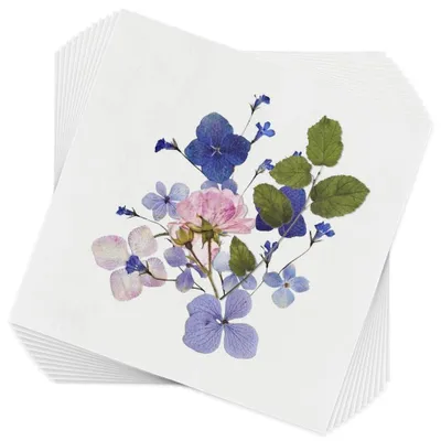 Produktbild von Saugfähiges Papier, 50 Blatt - 26,5 x 26,5 cm - Für Blumenpressen - Bastelbedarf - Hohe Saugfähigkeit - Geeignet für Füllfederhalter - Papier für Blumenpressen