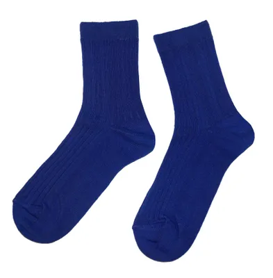 Produktbild von Herren Basic Socken aus Baumwolle Rippe: Natur Farben Enzian Größe 43-46
