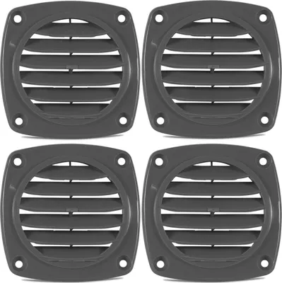 Produktbild von 4-er Set, Lüftungsgitter, Kunststoff, 84 x 84 mm Farbe: Grau