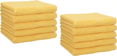 Produktbild von Betz 10 Stück Gästetücher 30x50 cm PREMIUM 100% Baumwolle Set Händehandtücher  Farbe: honiggelb