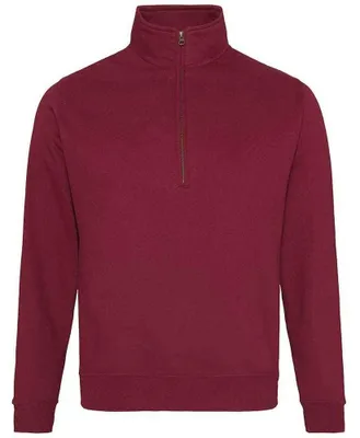 Image de Awdis - Sweat-shirt « Sophomore » à fermeture éclair courte pour homme LT1766 (S) (bordeaux)