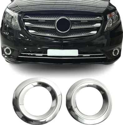 Image de Cadres de phares antibrouillard pour Mercedes Vito W447 2014-2025 en acier