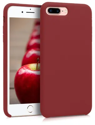 Produktbild von kwmobile Handyhülle für Apple iPhone 7 Plus / iPhone 8 Plus Hülle - Case Silikon - Kabelloses Laden - Schutzhülle Cover in Dunkelrot