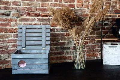 Produktbild von Große Katzenhöhle Shabby Schwarz Holz ohne Kissen 60x45x35cm