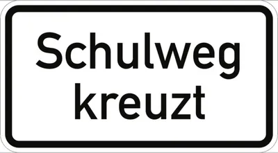 Produktbild von Verkehrsschild VZ2304, Schulweg kreuzt, Alu, RA2, 600x330 mm