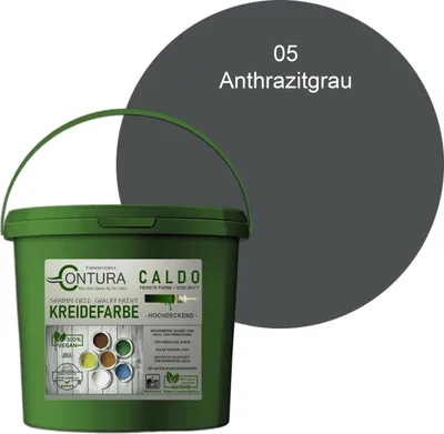 Produktbild von Contura BeGreen 1Kg. Kreidefarbe Shabby Chic Möbellack - 05 Anthrazitgrau